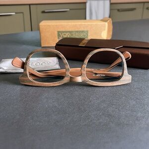NIB ‘Tonia’ Natural Woodgrain Retro-Vintage Keyhole Glasses/Readers/Magnifiers